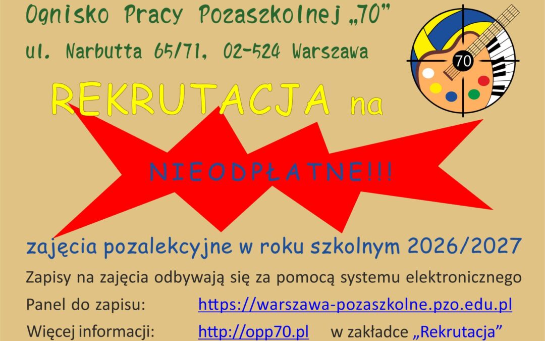 Rekrutacja nieodpłatna!