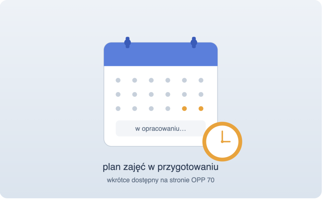 Informacja dotycząca planu zajęć